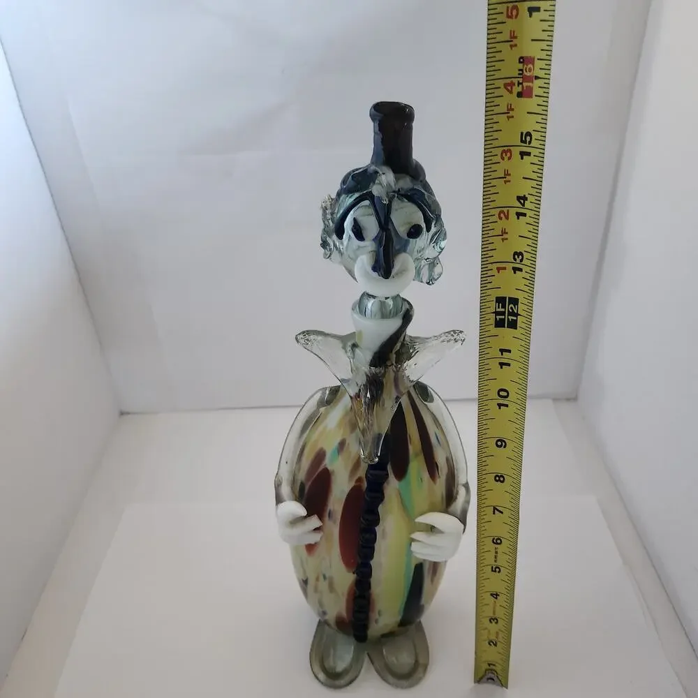 Gorgeous MCM Vintage MURANO ART GLASS CLOWN Decanter multicolor - Picture 2 of 4